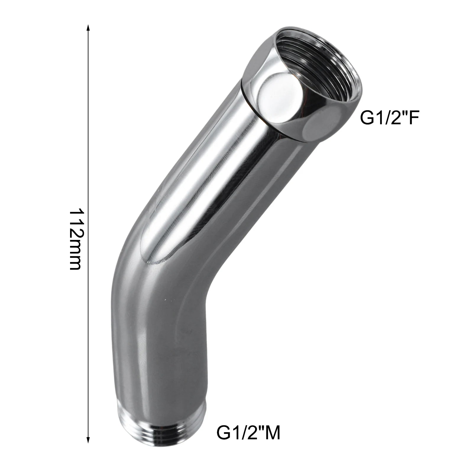 Bathroom Upgrade Chrome Hand Shower Connector Easy Install Shower Head Connector Stainless Steel Hassle-Free Setup