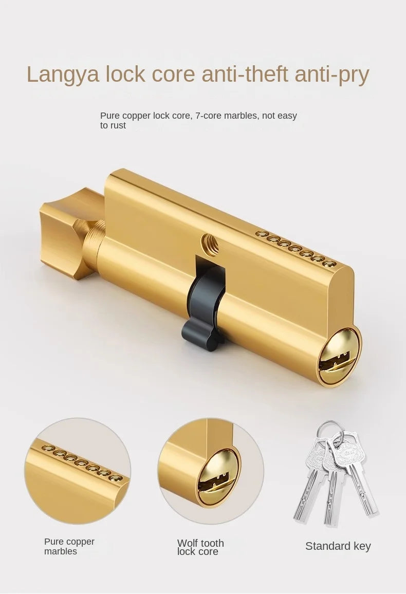Apartment Room Wood Door Lock Set  House Anti-theft House Interior Door Bedroom Furniture Security Lock For Home Doors With Key