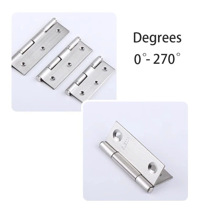 1-4 Inch Furniture Cabinet Door Hinges Stainless Steel Drawer Fitting Hinge Hardware Box Accessories 2in 3in 1.5in 2.5in 3.5in