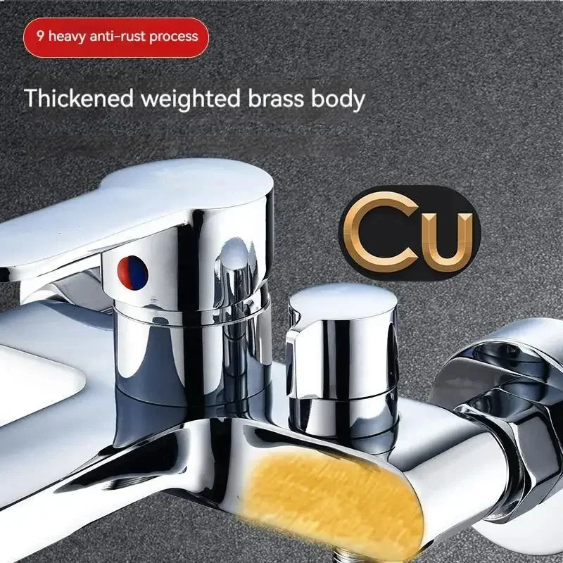 Grey/Silver T-Shaped Shower Set: Suitable for RVs and camper vans, tool-free installation, leak and explosion-proof.