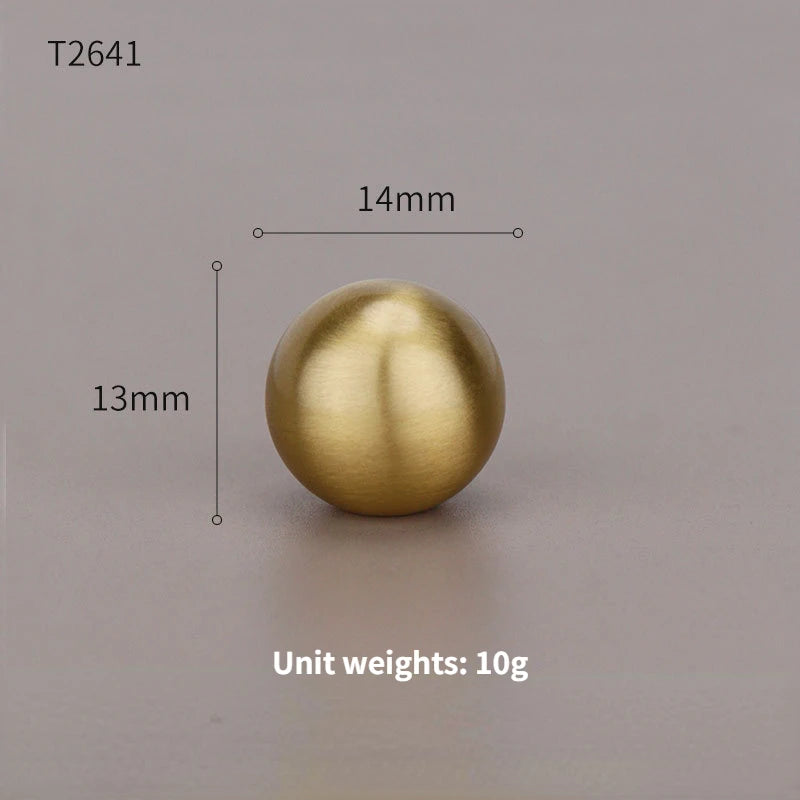 Home Wardrobe Door Pull Round Solid Brass Pulls Antique Cabinet Drawer Small Handles Modern Furniture Handles Single Hole Knobs