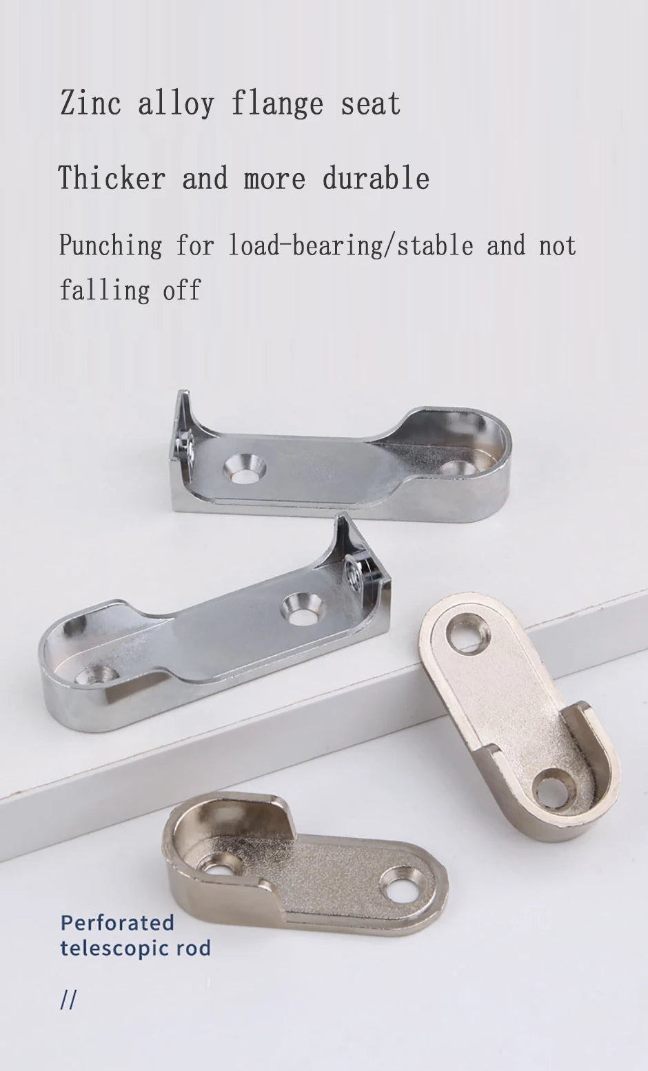 2/4/PCS Wardrobe Clothes Tube Support Closet Rod Pole End Bracket Thickening Holder Cupboard Hardware Furniture Accessories