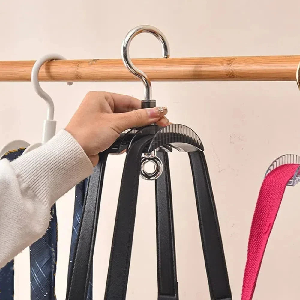 Quality Wardrobe Hanging Bag Hanger Space Saving Rotating Bag Storage Rack Thickening Belt Scarf Hanger Wardrobe