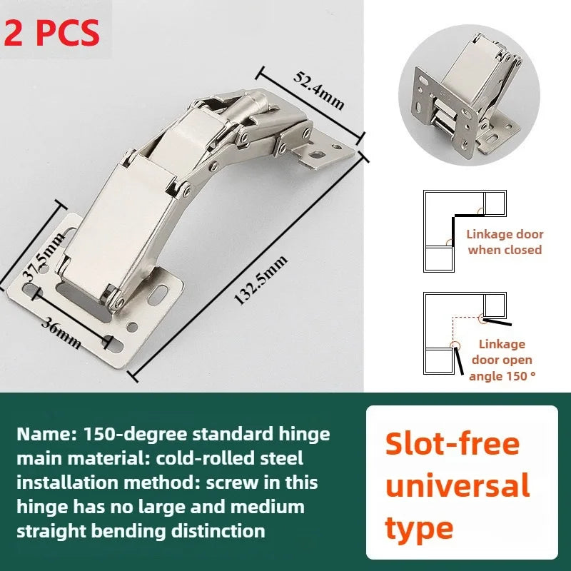 NORMAL Cabinet Hinge 90/150/170 Degree No-Drilling Hole Cupboard Door Hydraulic Hinges Soft Close With Screws Furniture Hardware