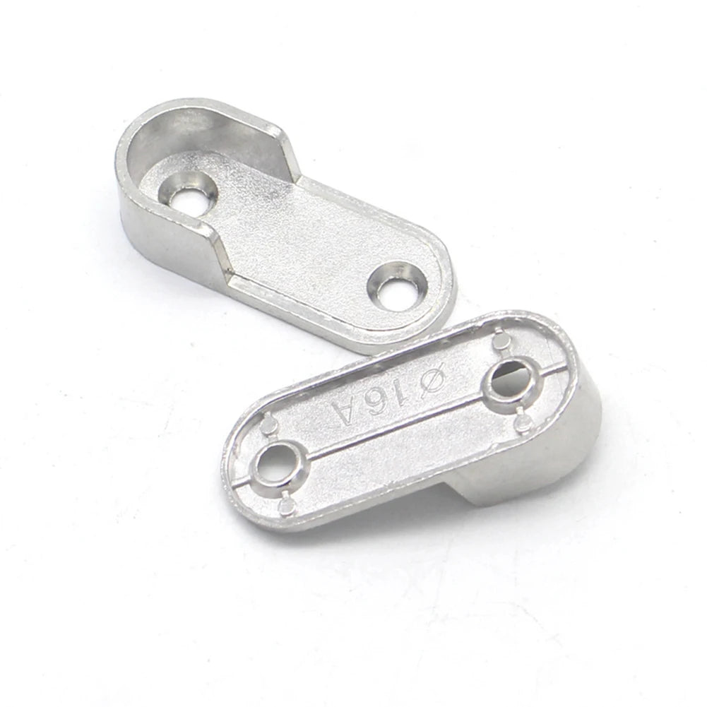 2/4/8pcs Wardrobe Clothes Tube Support Closet Rod Pole End Bracket Thickening Holder 47*19*2mm Closet Brackets