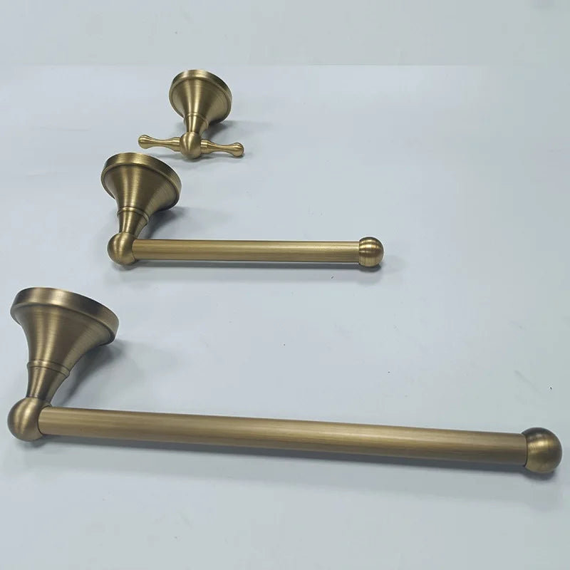 Antique Bathroom Towel Hangers Paper Holder Robe Hooks Copper Bathroom Towel Rod Wall Mounted Towel Bar Towel Rack Towel Holder