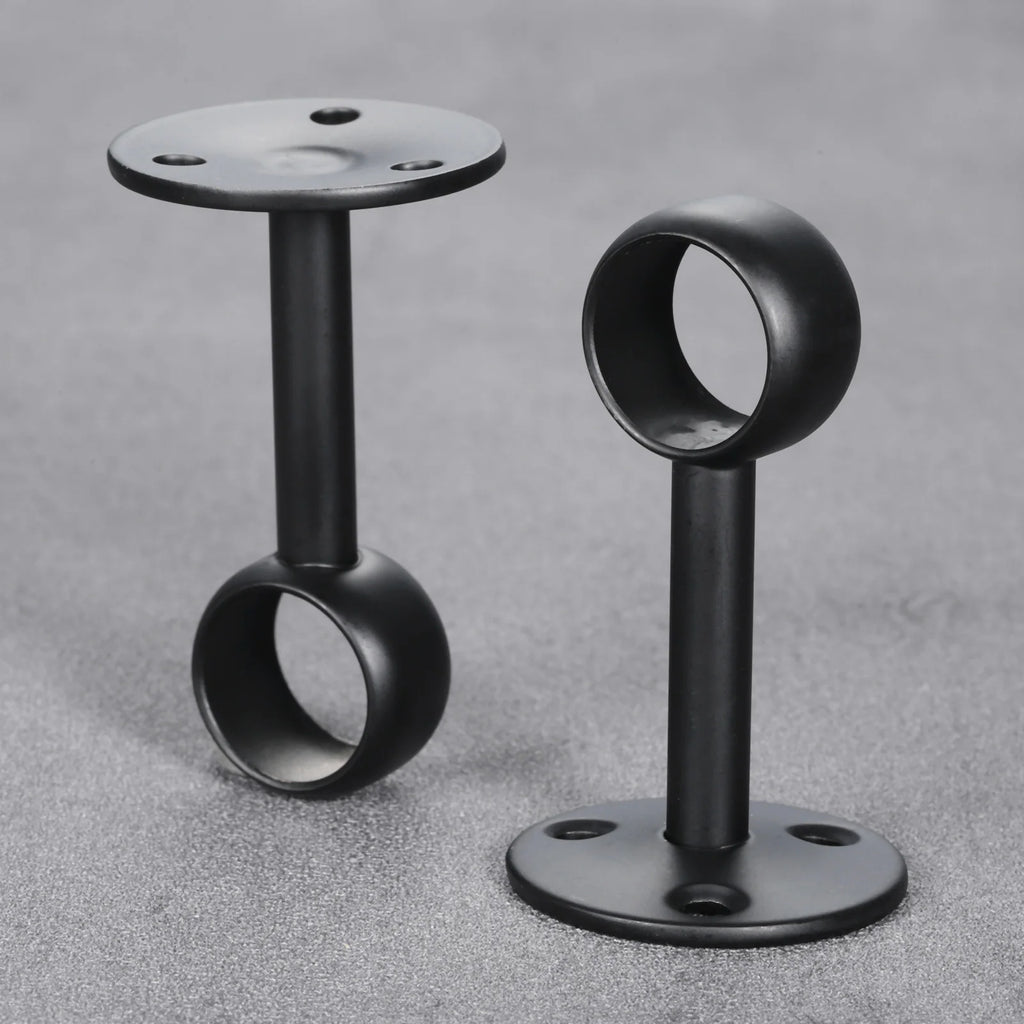 2pcs Flange Rod Holders Wardrobe Hanger Pipe Bracket for Clothes Pole Curtain Rods Ceiling Fixed Support Clamps 16/19/22mm